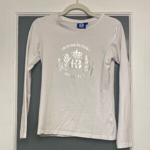 Women's White Long Sleeve Tee